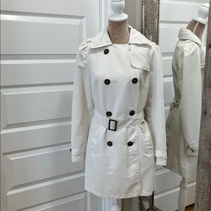 RlZ Double-Breasted Women's Trench Coat